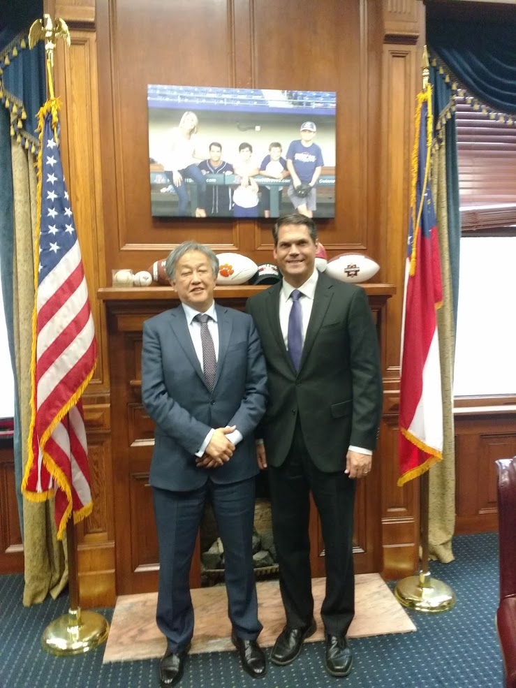 CG Takeuchi pays a courtesy visit to GA Lt. Governor Duncan