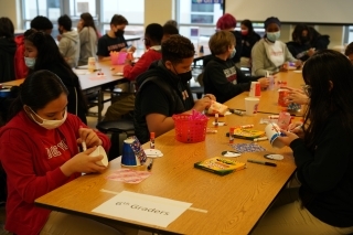 RCMS 6th graders craft Hina-ningyo