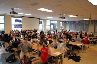 RCMS students display their Hina dolls