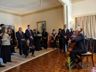 Mr. Bob Johnson performs on the cello