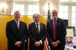 Mr. Day Lancaster, Consul General TAKEUCHI, and Mr. Bob John