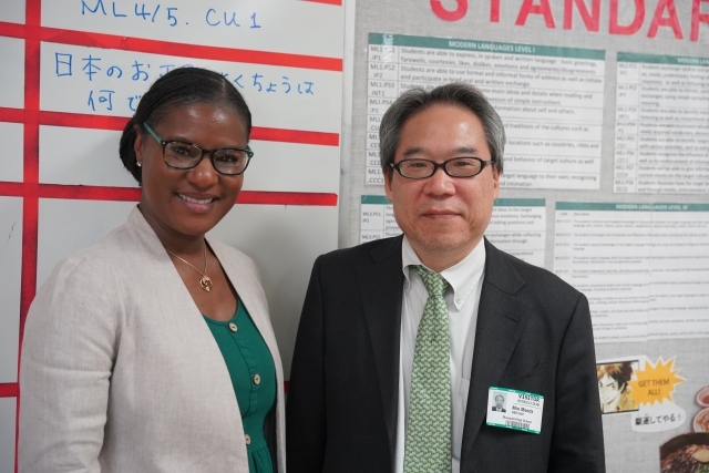 Consul General Maeda visits Roswell High School's Mochitsuki