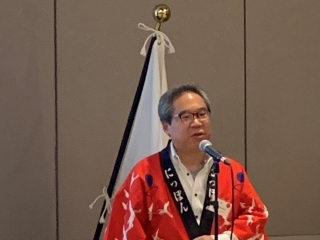 Consul General Maeda speaks at the VIP Reception