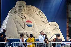 Obama Sand Statue