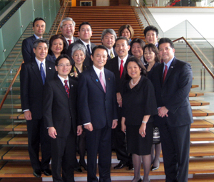 Prime Minister Aso with Delegates